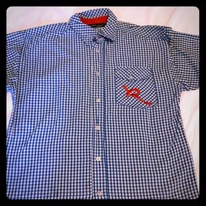 Boys Rocawear short sleeve shirt button down plaid